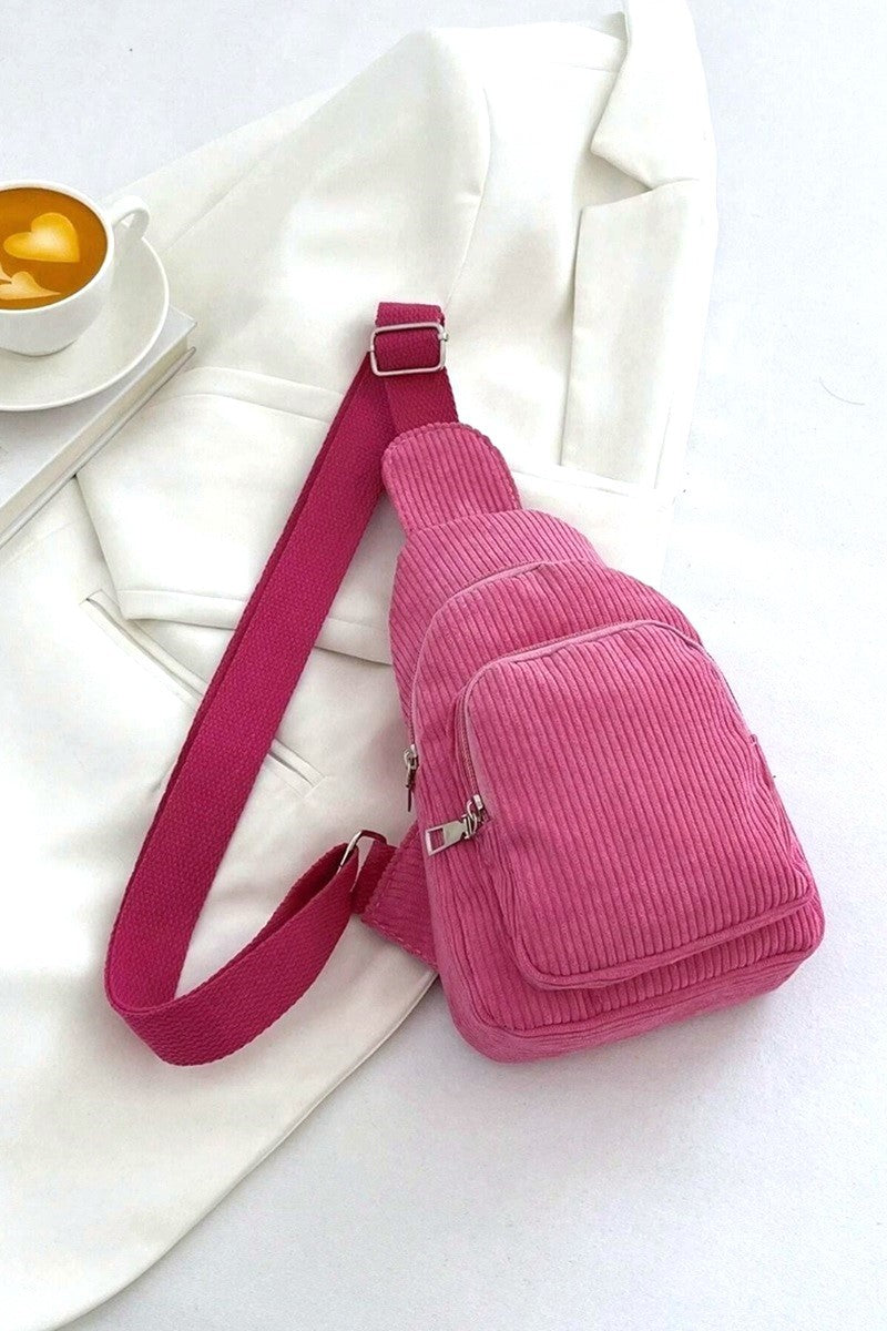 Vintage Corduroy Crossbody Sling Bag