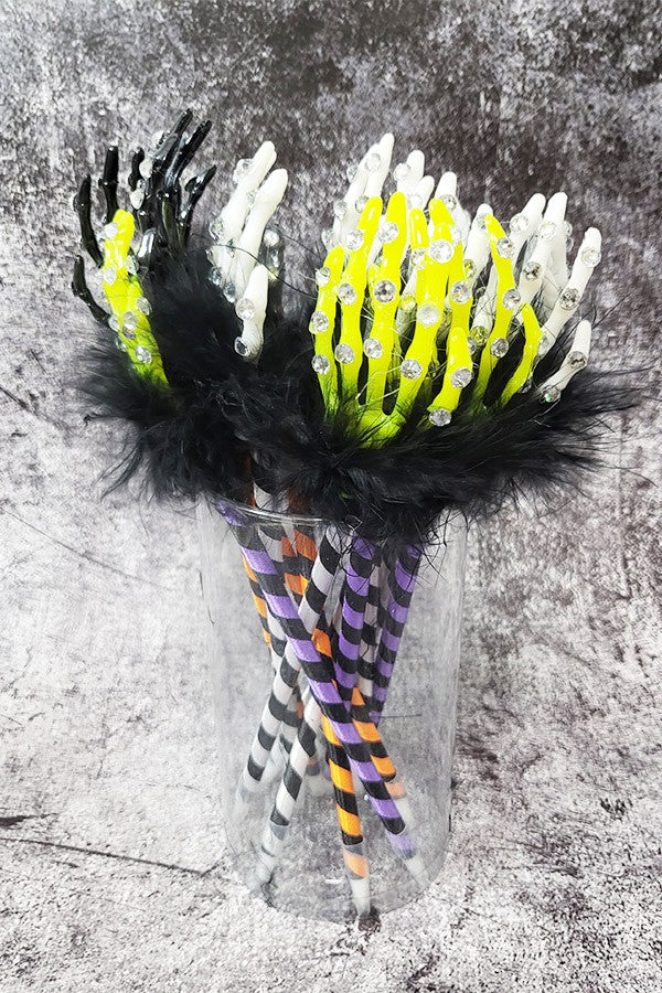 Fuzzy Skeleton Hand Pens