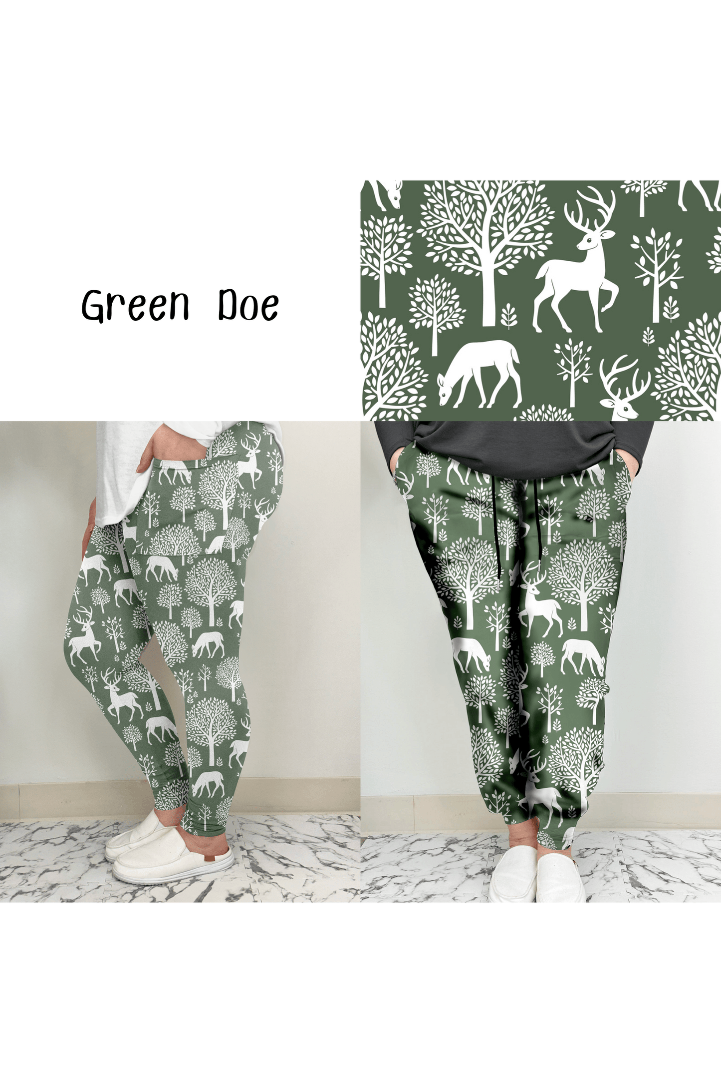 Green Doe Leggings w/ Pockets