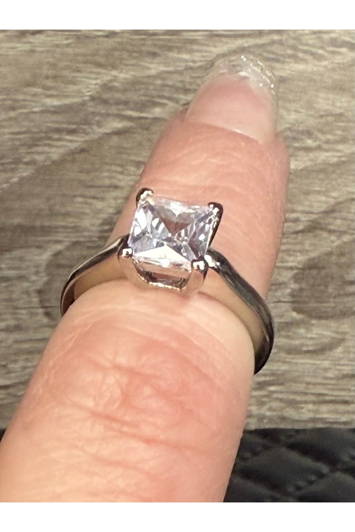 Solitaire Cubic Zirconium Ring (Size 7)