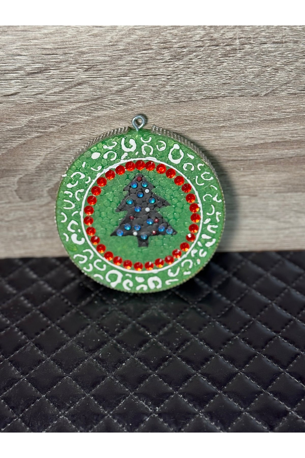 Christmas Leopard Circle Freshie