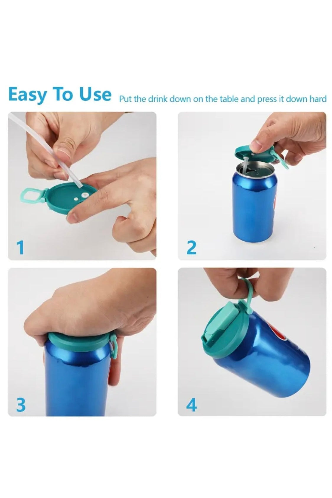 Plastic Can Lids w/straws