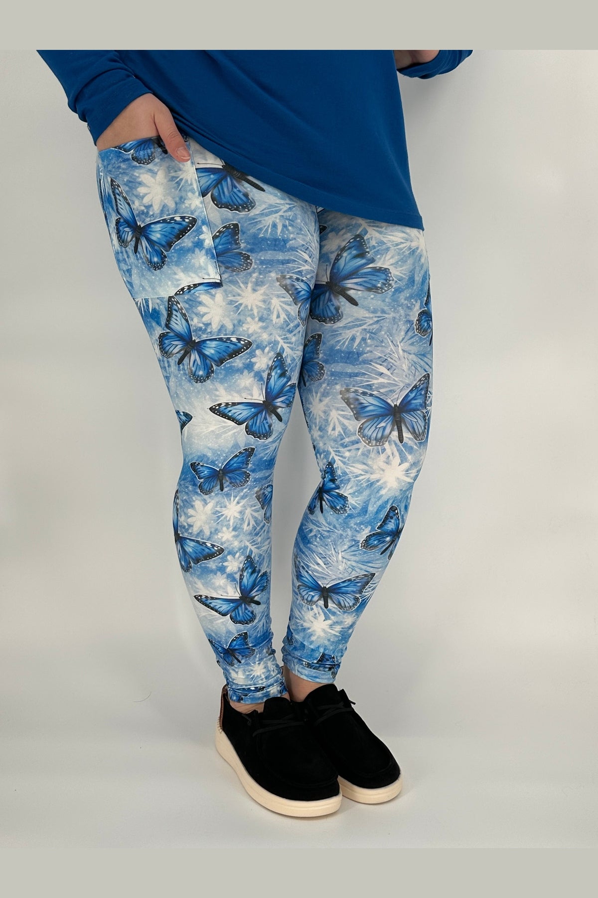 Snowflake Butterfly Leggings w/ Pockets