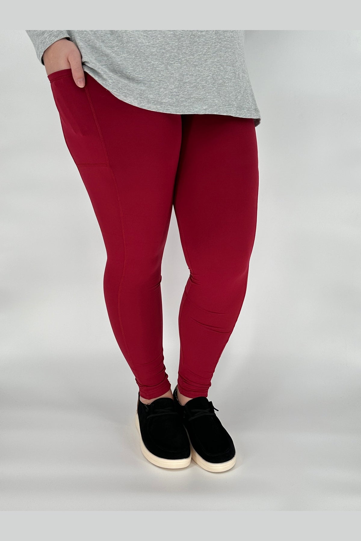 Cranberry Sport Pocket Leggings