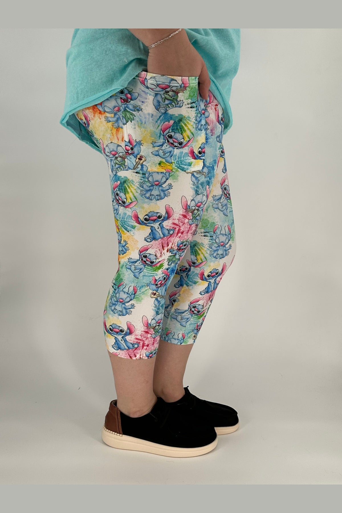 Tie Dye Monster Capri w/ Pockets