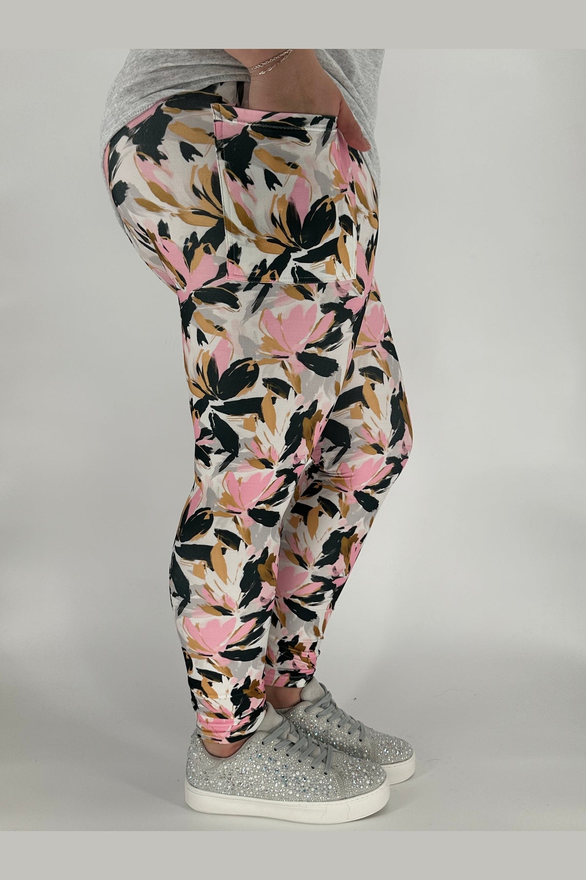 Spring Abstract Leggings w/ Pockets