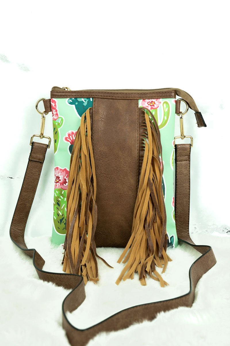 Stuck on You Faux Leather Fringe Crossbody