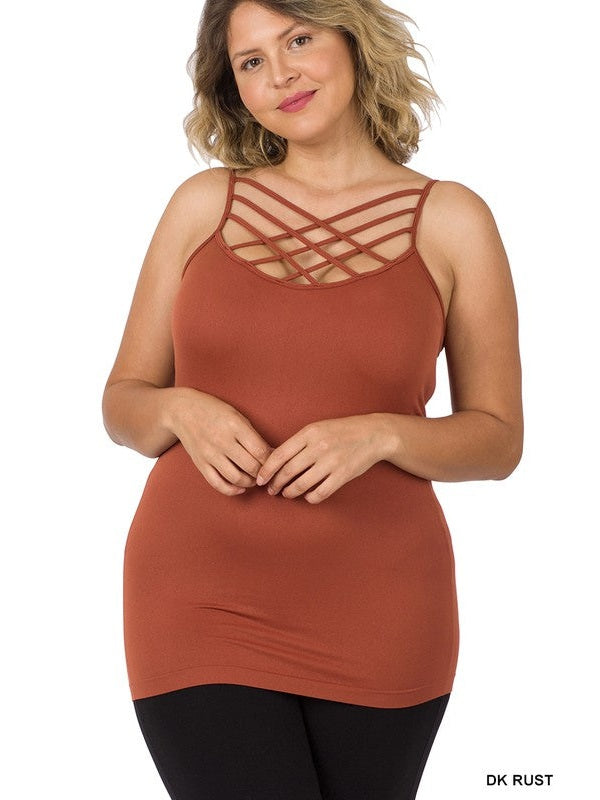 Plus Size Zenana Criss Cross Seamless Tank