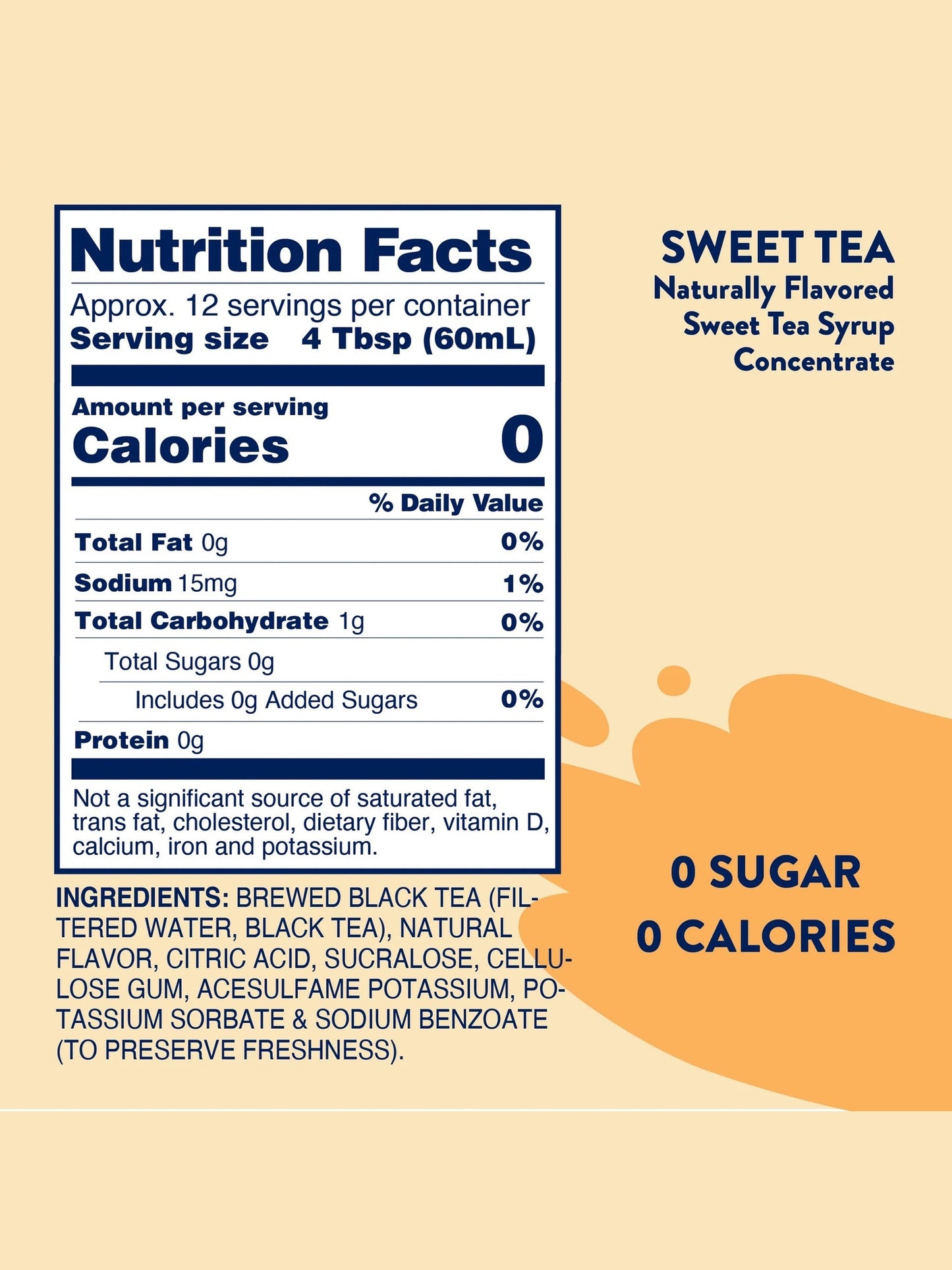 Jordan's Skinny Syrup Sweet Tea Concentrate