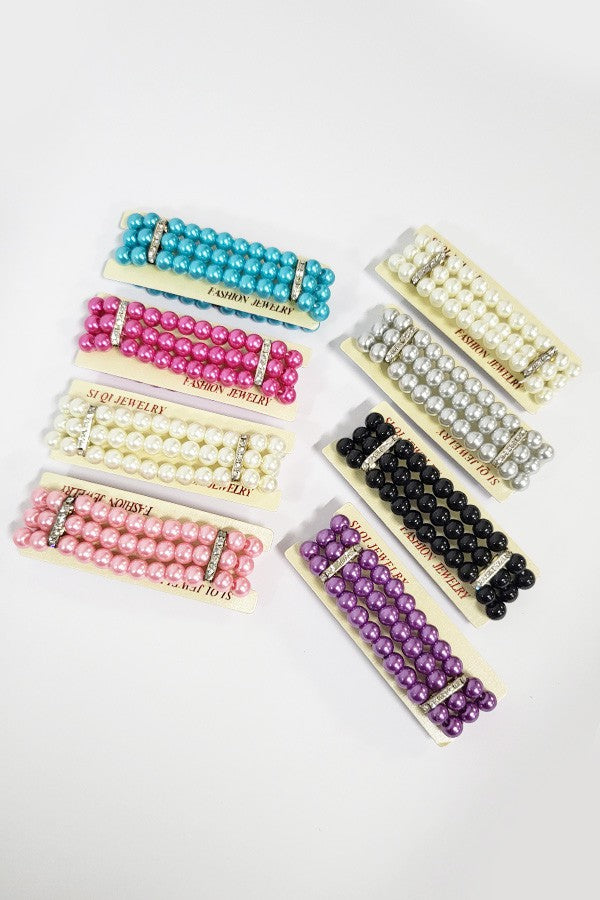 Triple Faux Pearl Bracelet