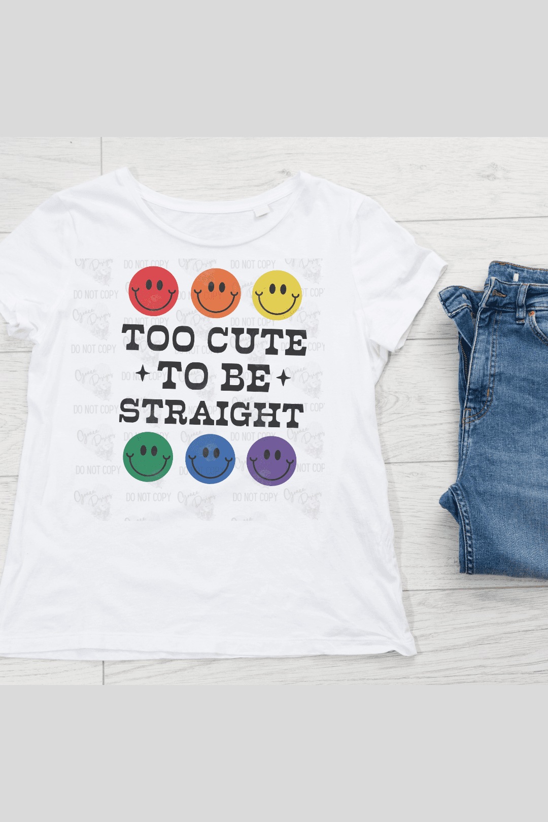 Too Cute To Be Straight Design | Pride 2023