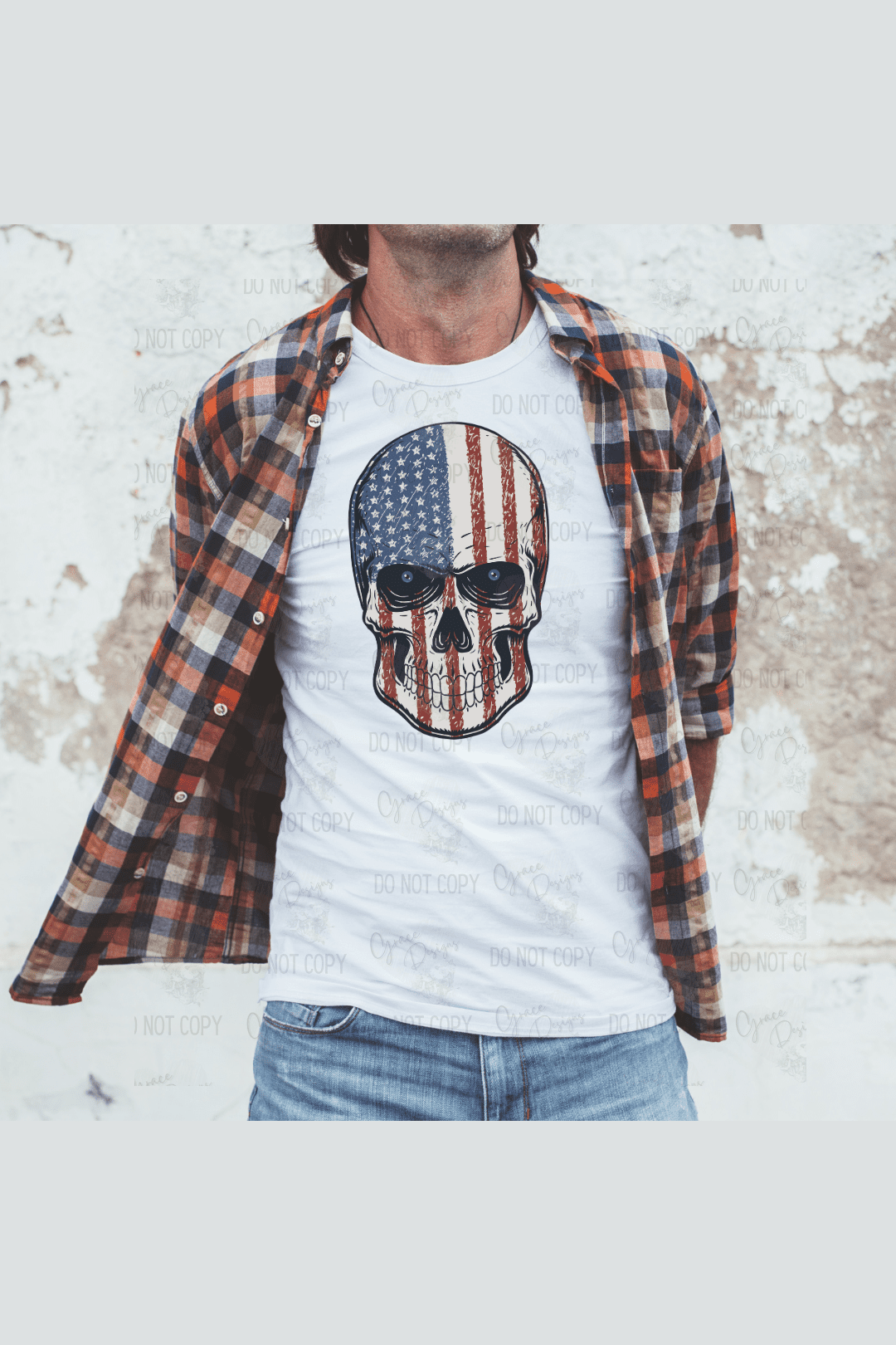 Flag Skull Design - Patriotic