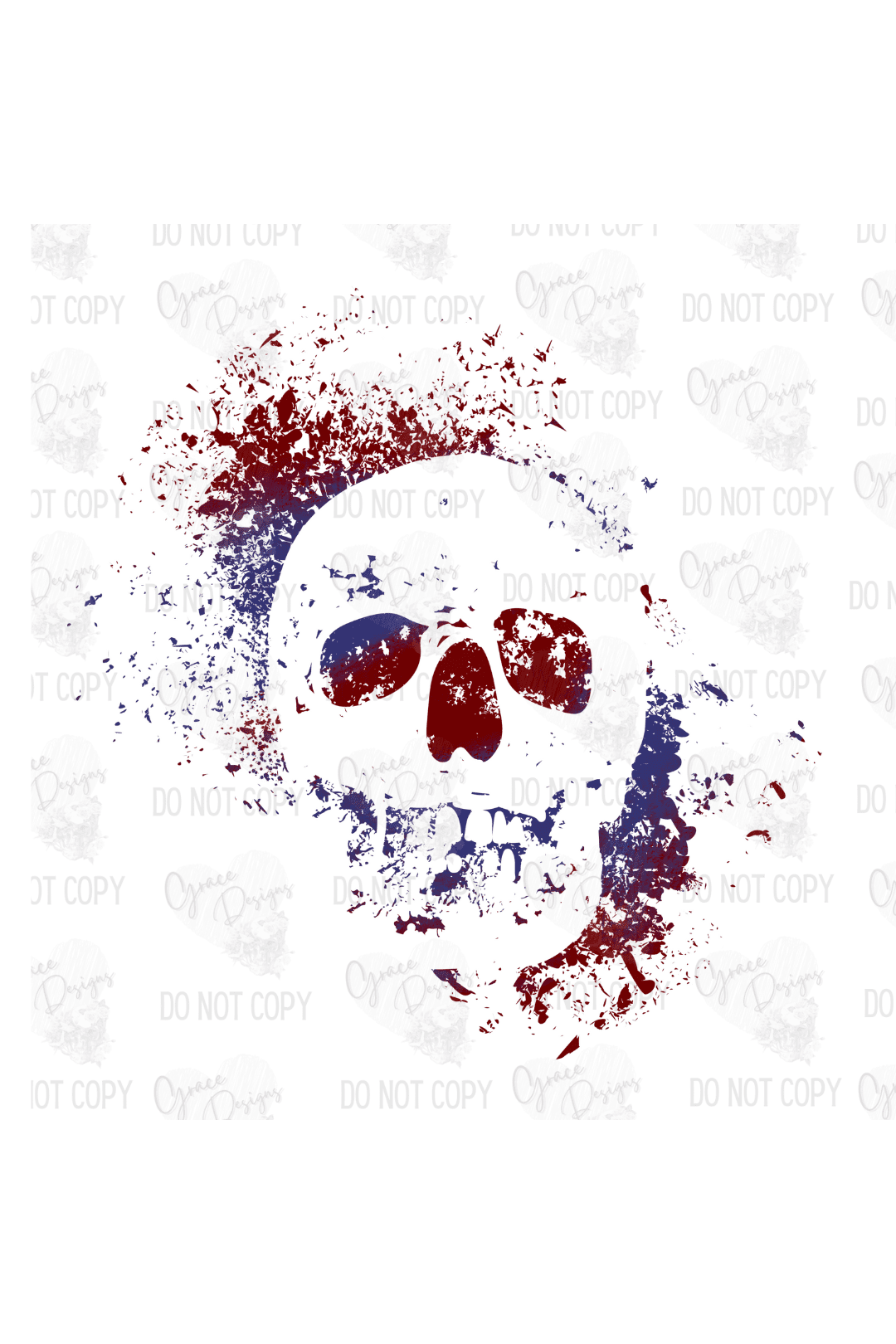 Rustic Patriotic Skull Exclusive Design - Patriotic