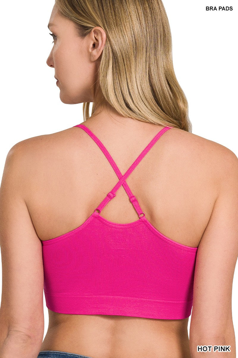 Zenana Cross Back Padded Bra