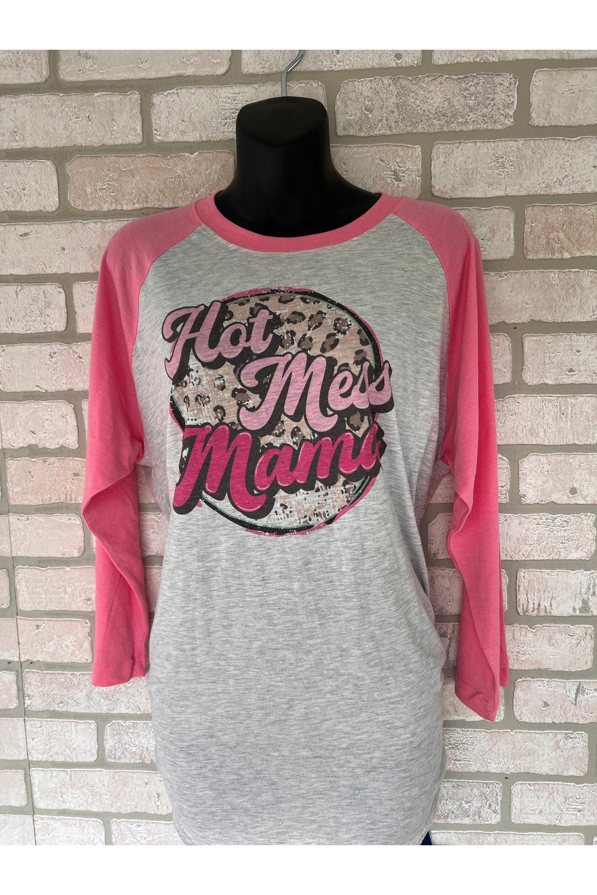 Hot Mess Mama Baseball Tee