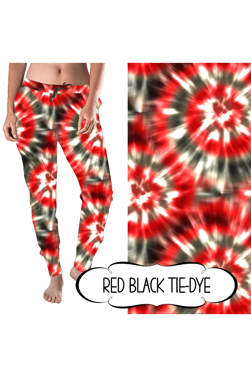 Joggers - Red Black TieDye - by Eleven & Co.