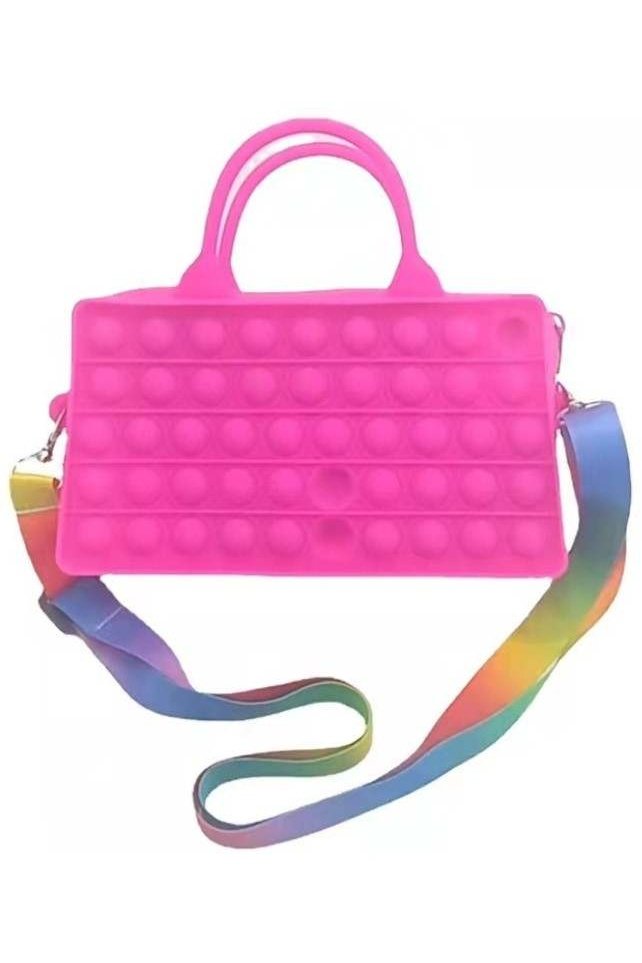 Popper Fidget Purse w/Rainbow Strap