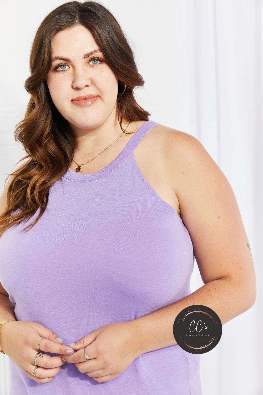 Zenana Sweet & Simple Full Size Halter Neck Tank