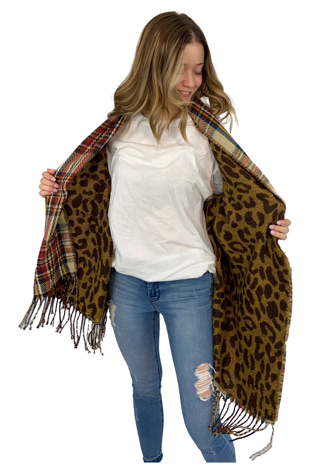 Winter Flannel Blanket Scarf
