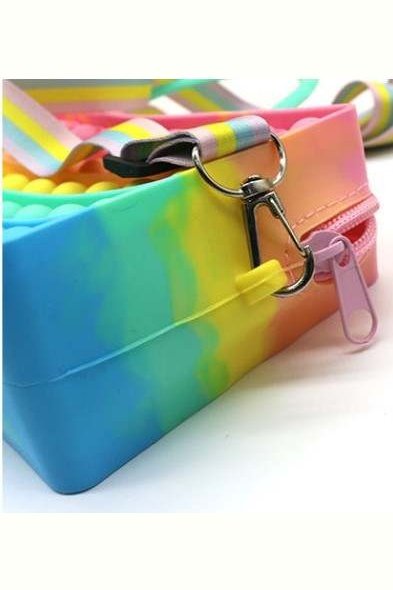 Popper Fidget Purse w/Rainbow Strap