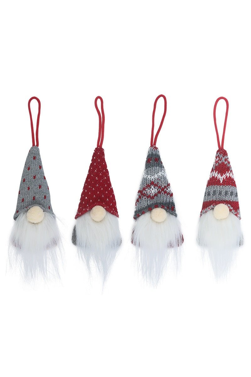 4 Pack Gnome Ornaments