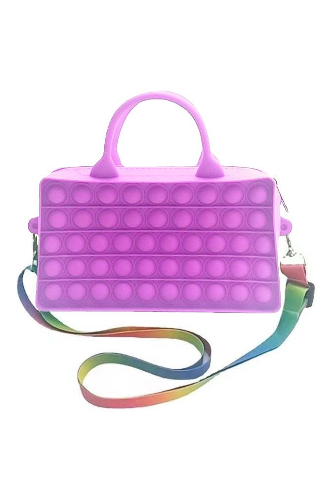Popper Fidget Purse w/Rainbow Strap