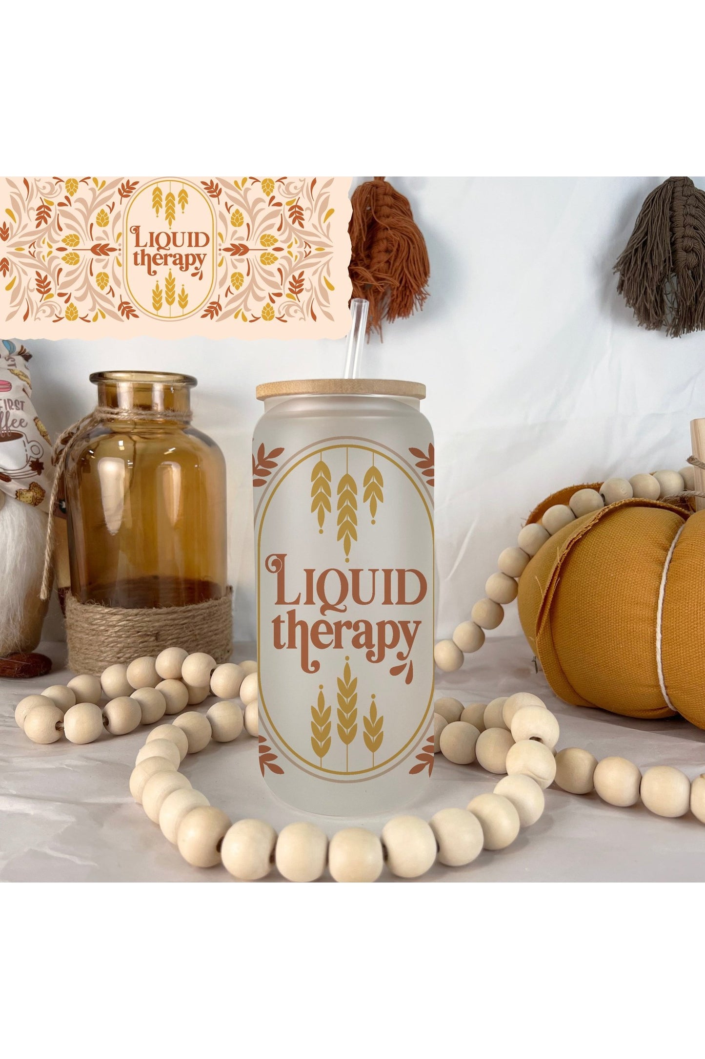 Liquid Therapy Frosted Glass Can 20oz