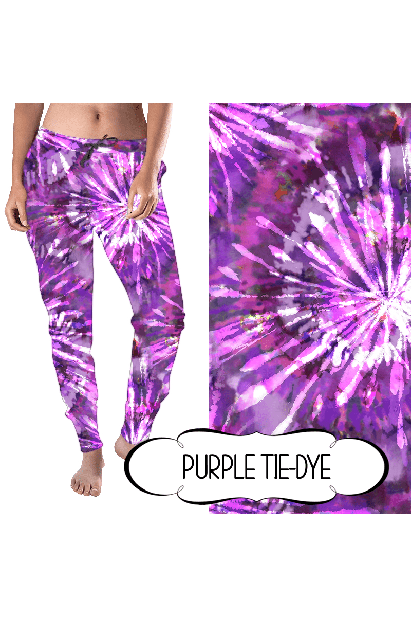 Joggers - Purple TieDye - by Eleven & Co.