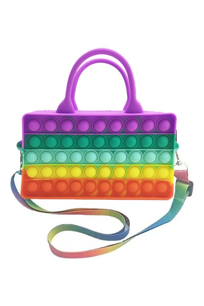 Popper Fidget Purse w/Rainbow Strap