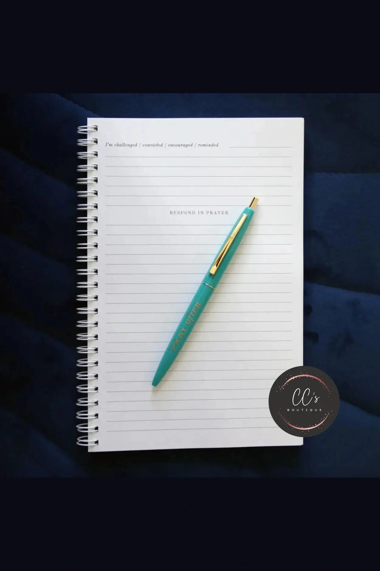 Dwell Bible Study Journal, Blue and White Floral