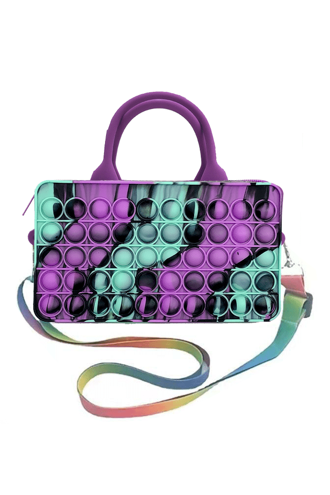 Popper Fidget Purse w/Rainbow Strap