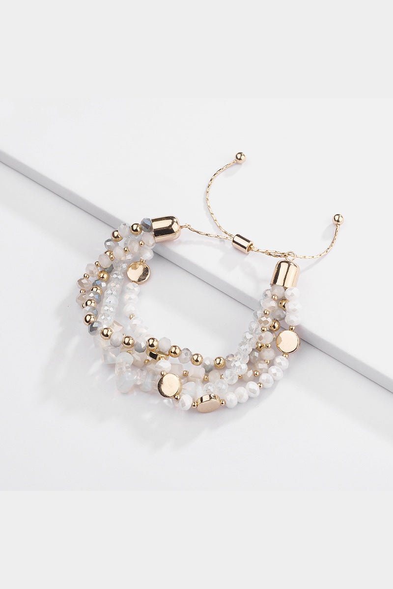 Crystal Glass Beaded Bracelet with Stones