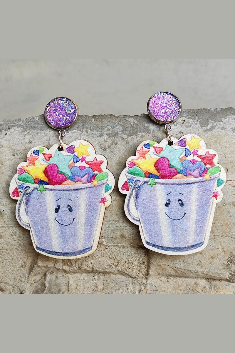 Wooden Dangle Earrings