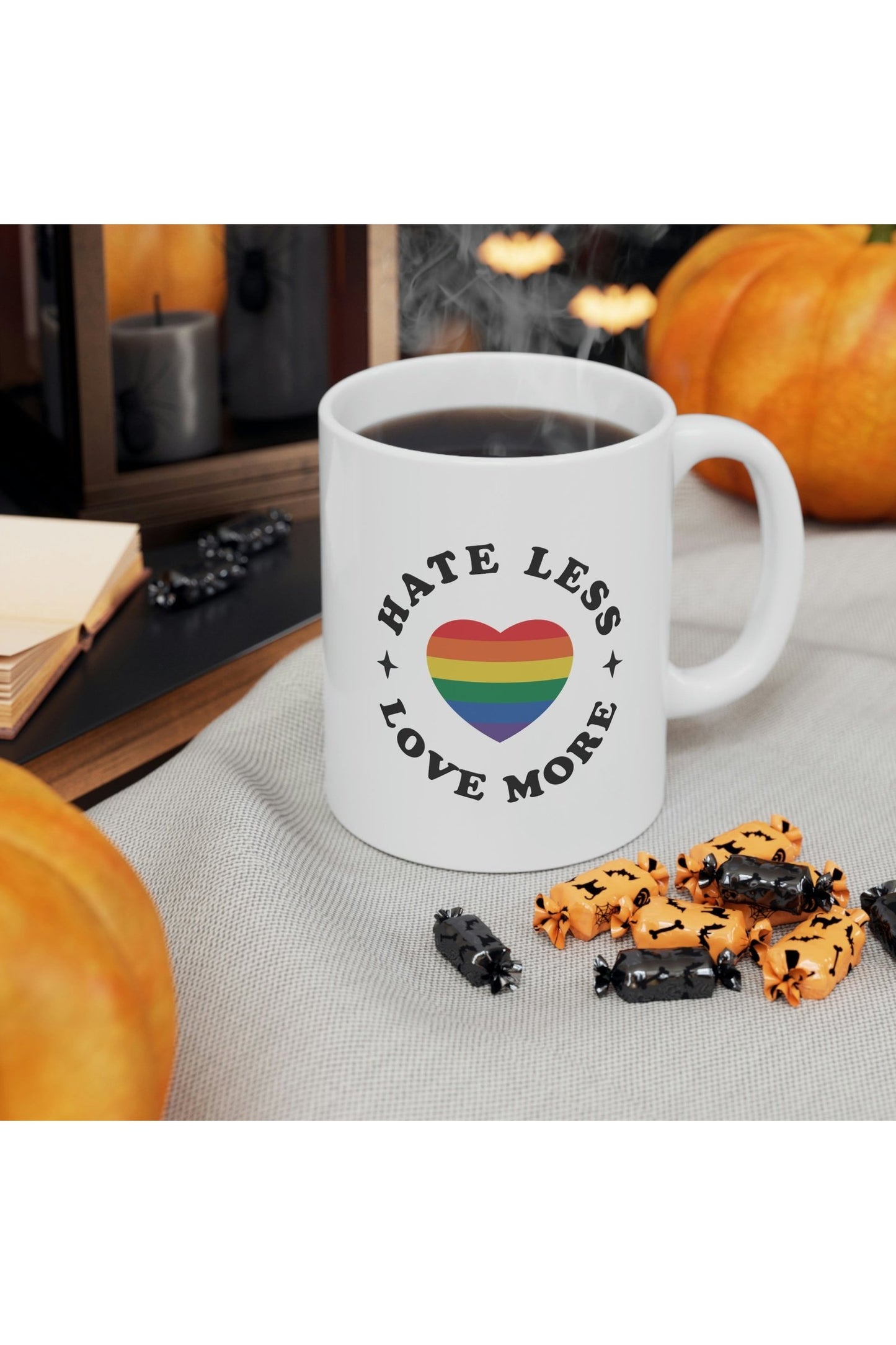 Hate Less Love More Ceramic Mug 11oz
