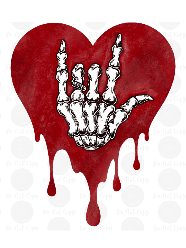 Skeleton Dripping Heart Exclusive Design