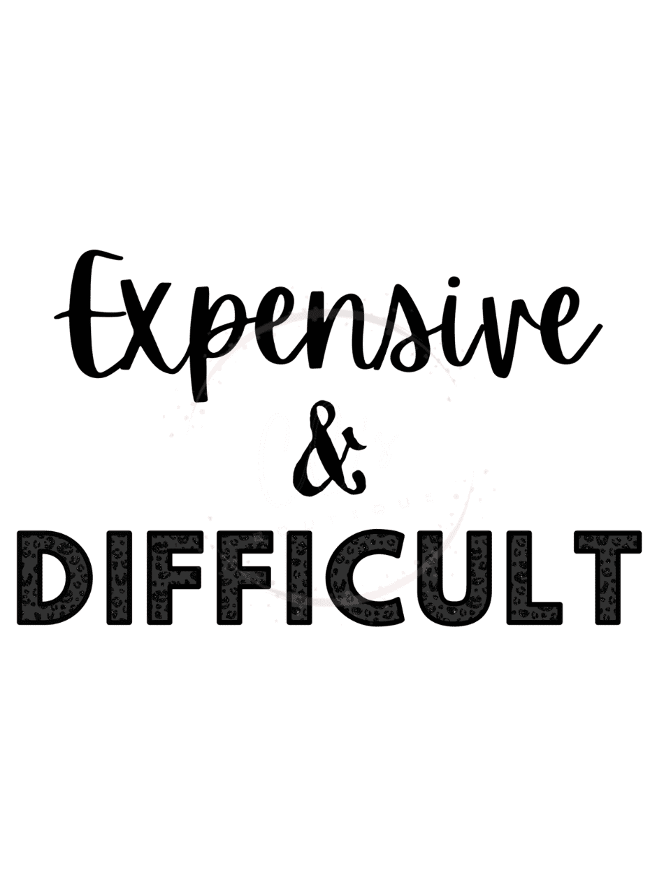 Expensive and Difficult Exclusive Design