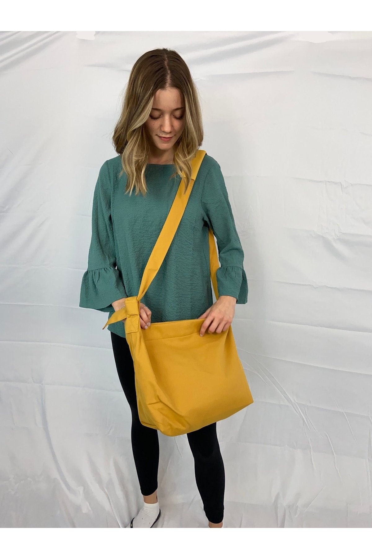 Mustard Crossbody Messenger Bag