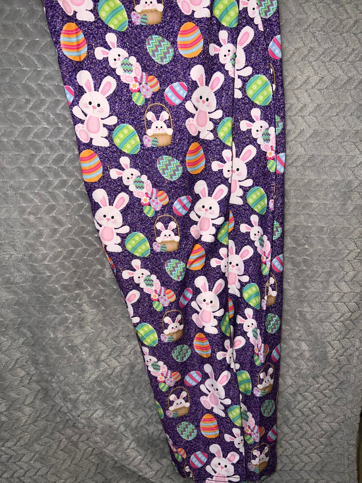 Purple Bunny and Egg Leggings