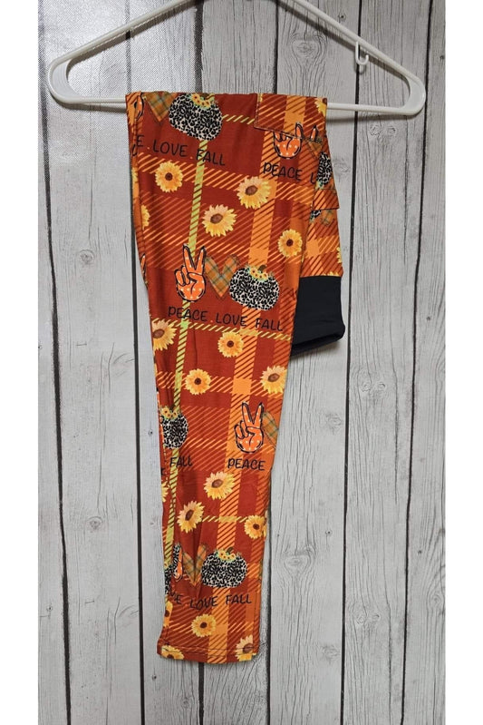 Peace, Love, Fall Leggings (w/pockets)