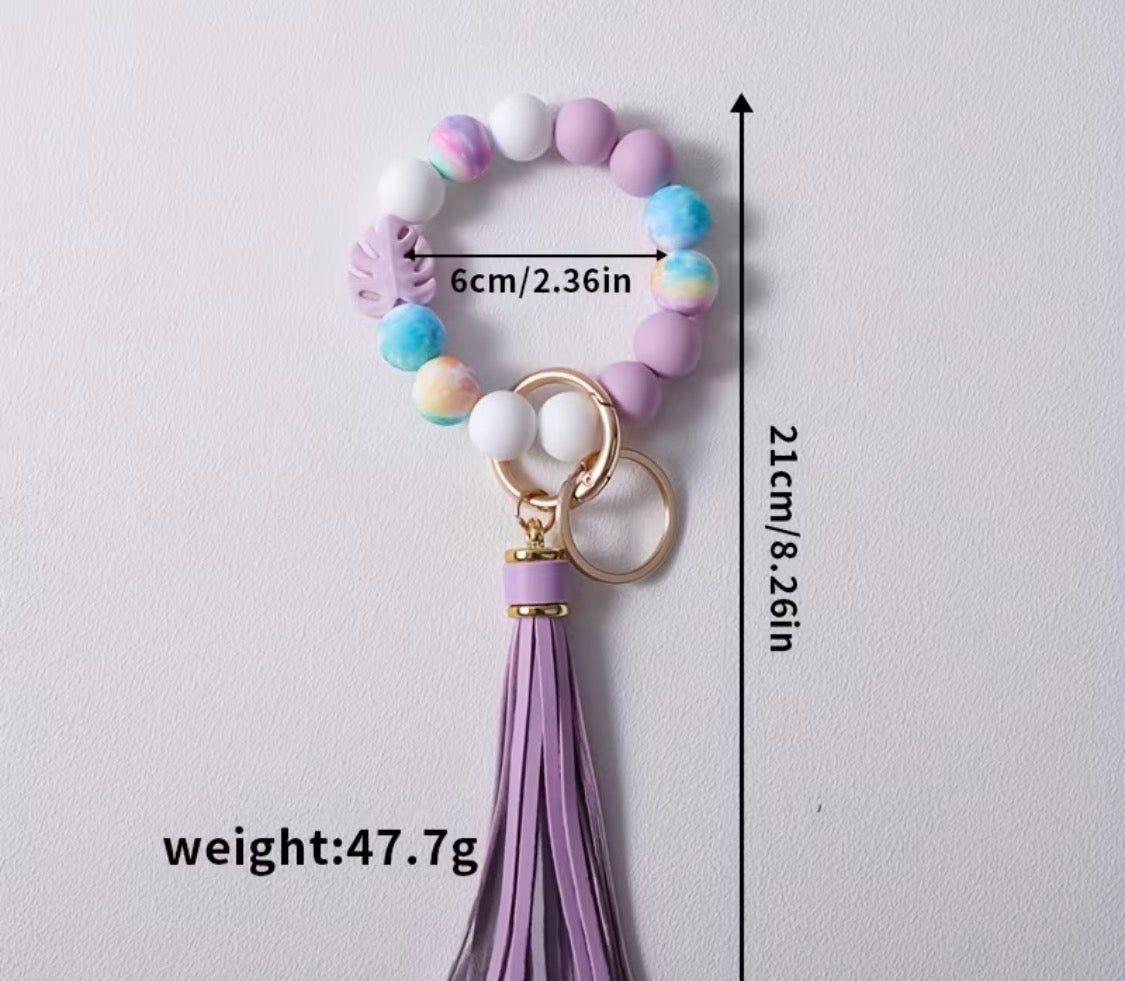Palm Tree Wristlet Keychain