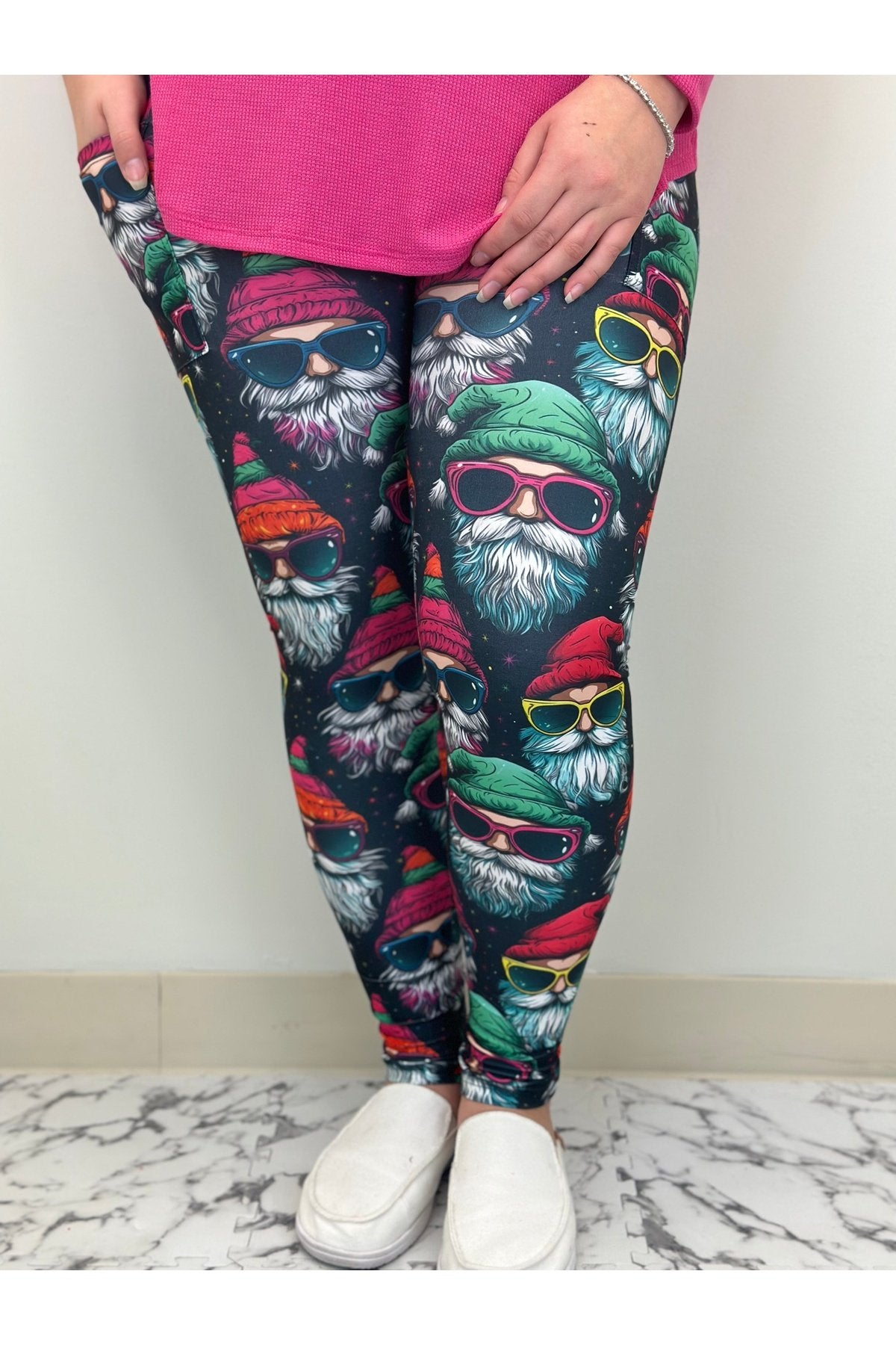 Santa Face Leggings w/ Pockets