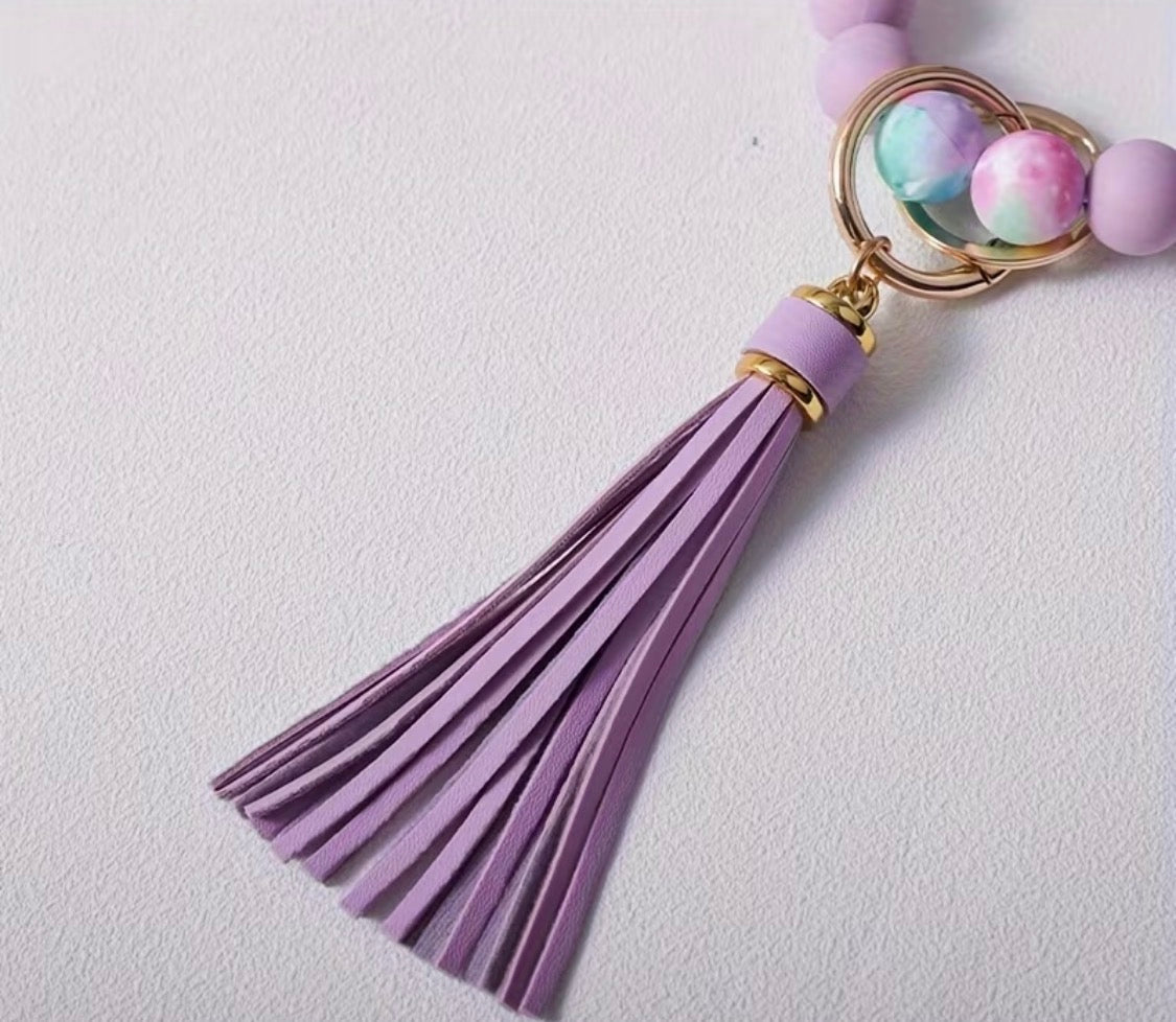 Palm Tree Wristlet Keychain