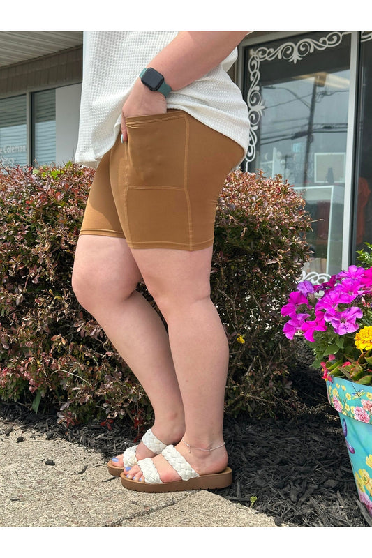 Caramel Biker Shorts