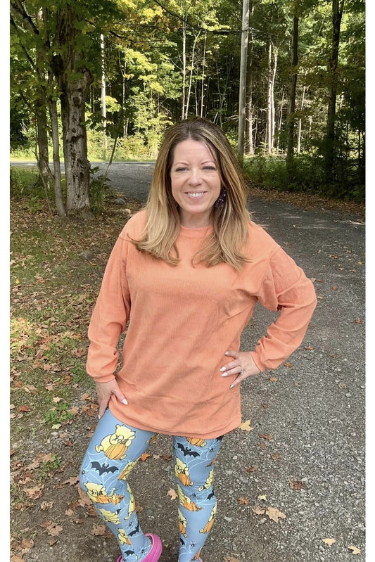 Original Corded Crewneck in Orange