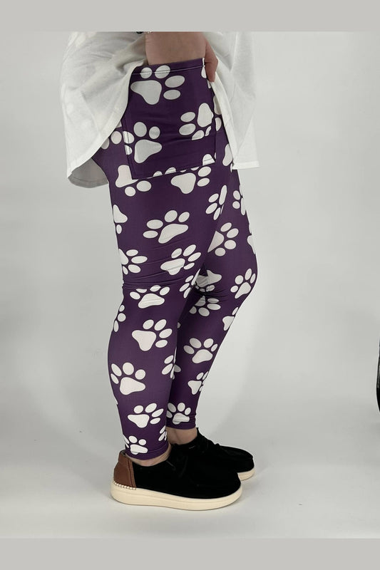 Plum Paw Leggings w/ Pockets