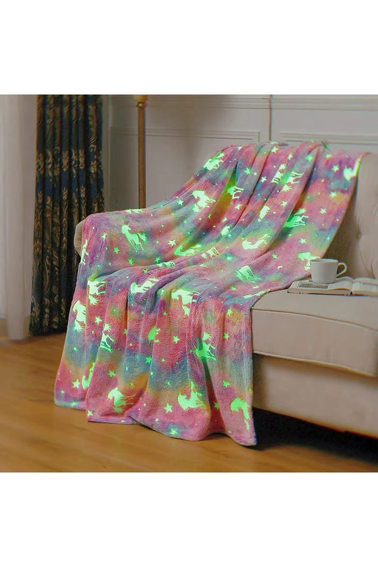 Rainbow Unicorn Glow Blanket