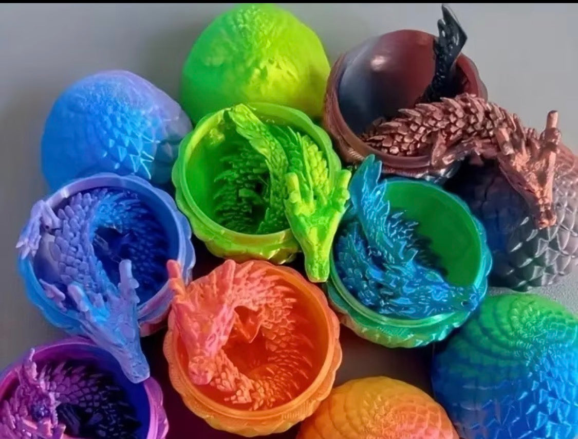 3D Printed Dragon w/egg
