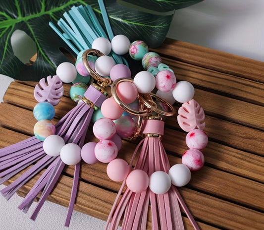 Palm Tree Wristlet Keychain
