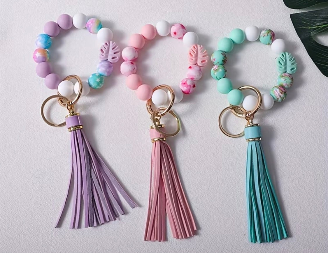 Palm Tree Wristlet Keychain