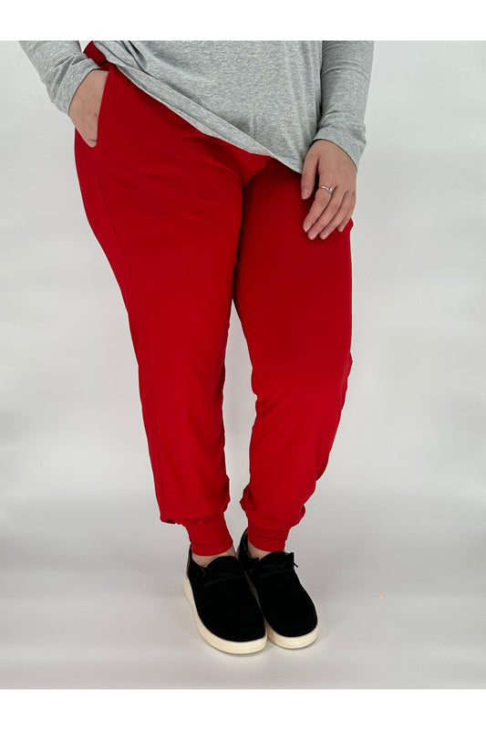 Red Joggers w/ Pockets